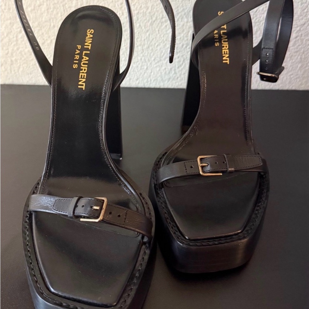 Saint Laurent Black Platform Heels